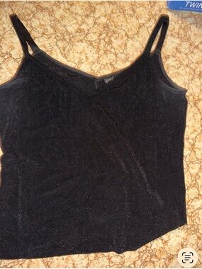 Vintage 90s Alex Evenings Slinky Black Tank Top Medium